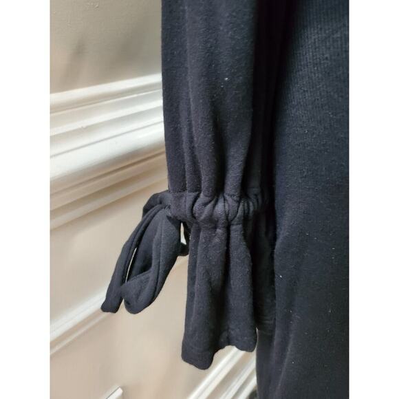 Express One Eleven Women's Black Viscose Long Sleeve Knee Length Hooded Dress S - Picture 7 of 11
